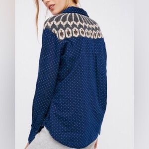 Free People Sage Button Down Shirt